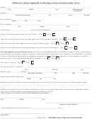 Affidavit Of Absent Applicant For Marriage License Form