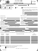 Form Pt-300 - Property Return - 2009 Printable pdf