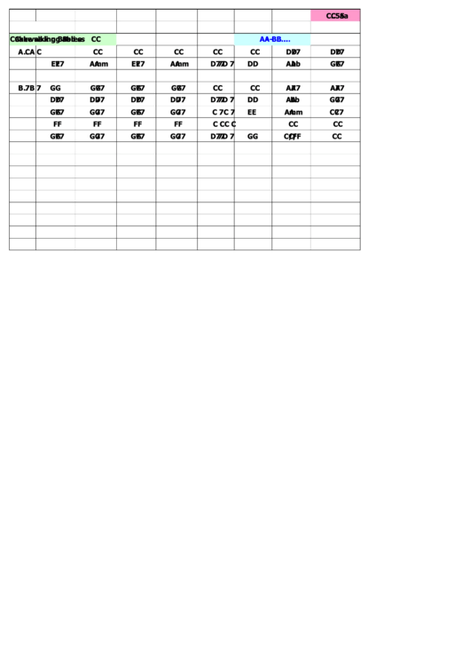 Cakewalking Babies Chord Chart Printable pdf