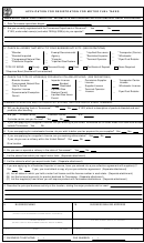 Form Rv-f1301801 - Application For Registration For Motor Fuel Taxes February 2003