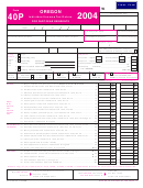 Fillable Form 40p Web - 2004 Individual Income Tax Return For Part-Year Residents Printable pdf