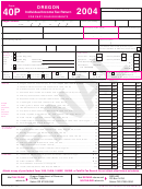 Form 40p - 2004 Individual Income Tax Return For Part-Year Residents Printable pdf