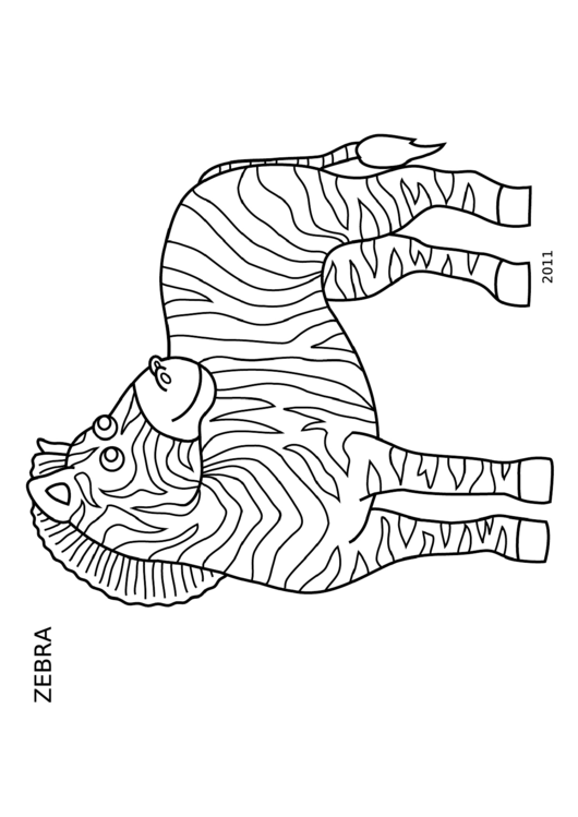 Zebra Coloring Sheet Printable pdf