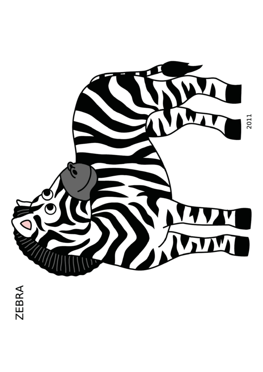 Zebra Coloring Sheet Example