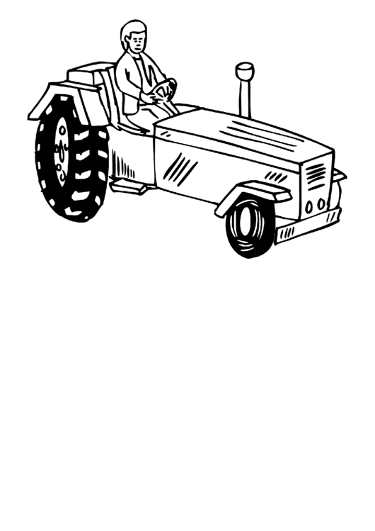 Tractor Coloring Sheet Printable pdf