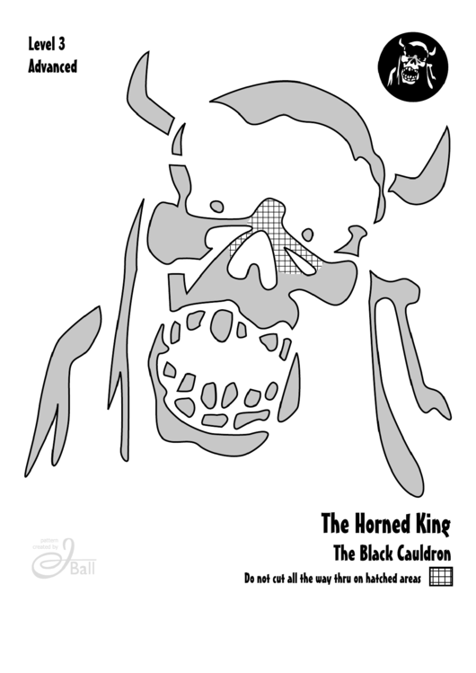 Level 3 Advanced Template - The Horned King The Black Cauldron Printable pdf
