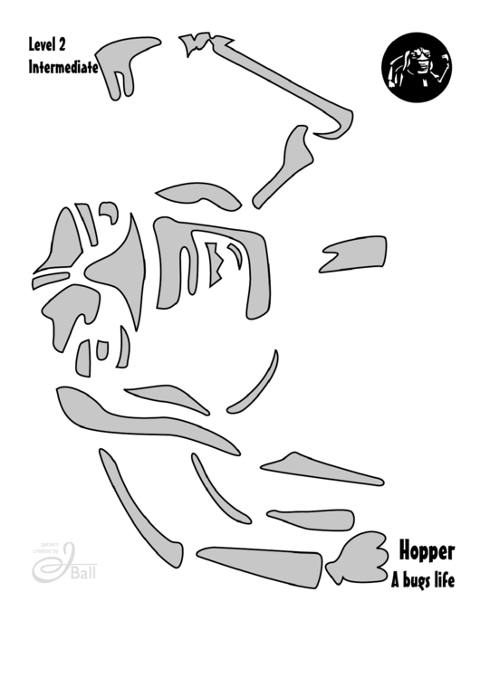 Level 2 Advanced Template - Hopper A Bugs Life printable pdf download