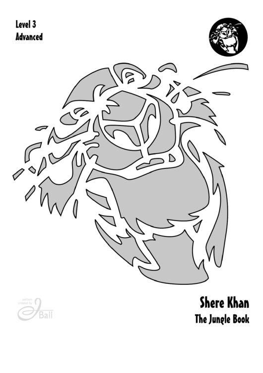 Level 3 Advanced Template - Shere Khan The Jungle Book Printable pdf