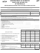 Form 502 Up - Underpayment Of Estimated Maryland Income Tax By Individuals - 2001
