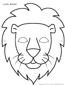 Lion Mask Coloring Sheet - 2010