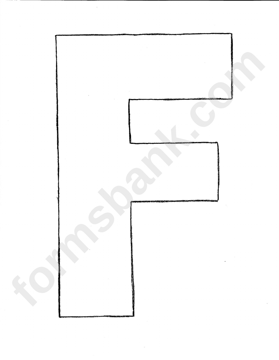 F-Letter Coloring Sheet