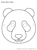 Panda Bear Mask Template