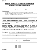 Form Av-6 - Request For Voluntary Disqualification From Present-use Value Classification