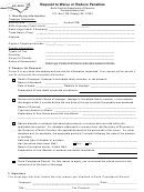 Form Nc-5500 - Request To Waive Or Reduce Penalties - 1999
