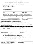 Property Tax Relief Application For 2007 - City Of Pittsburgh