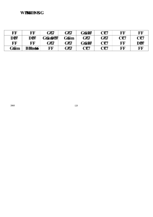 Jazz Chord Chart - Wishing printable pdf download