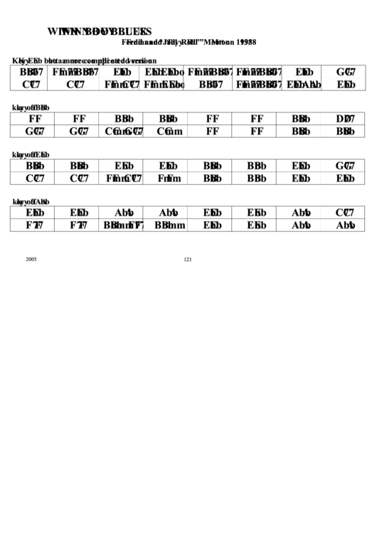 Winin Boy Blues Chord Chart Printable pdf