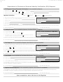 Form Cd-591 - Department Of Commerce Personal Identity Verification (piv) Request