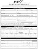 Form Pr-2 - Application For Employment