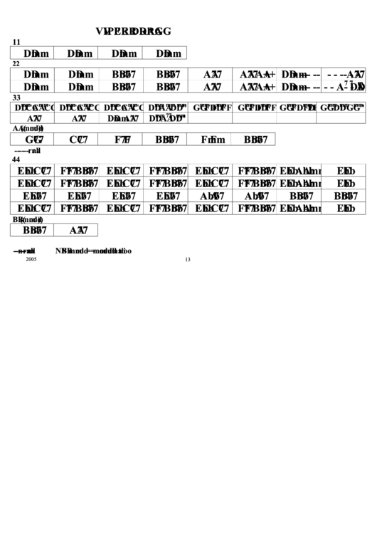 Viper Drag Chord Chart printable pdf download