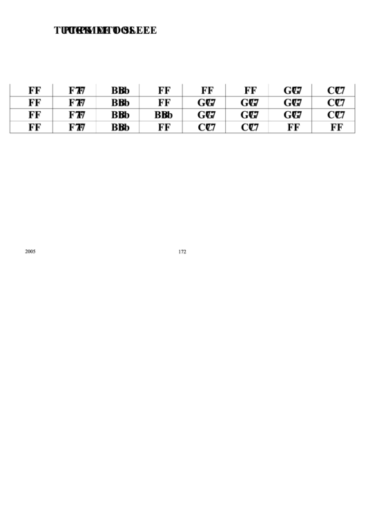 Jazz Chord Chart - Tuck Me To Sleep Printable pdf