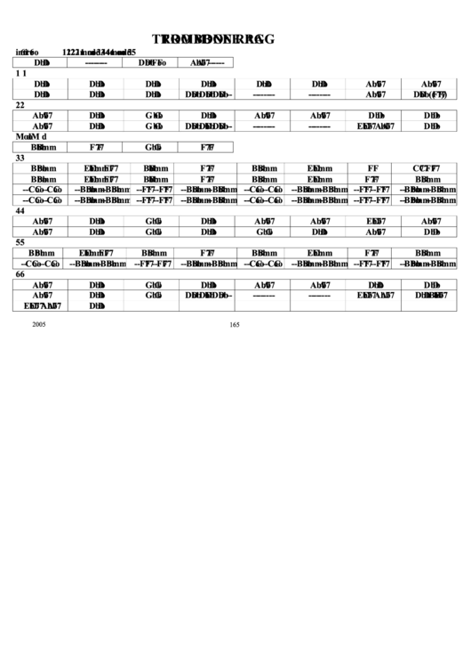 Trombone Rag Chord Chart Printable pdf
