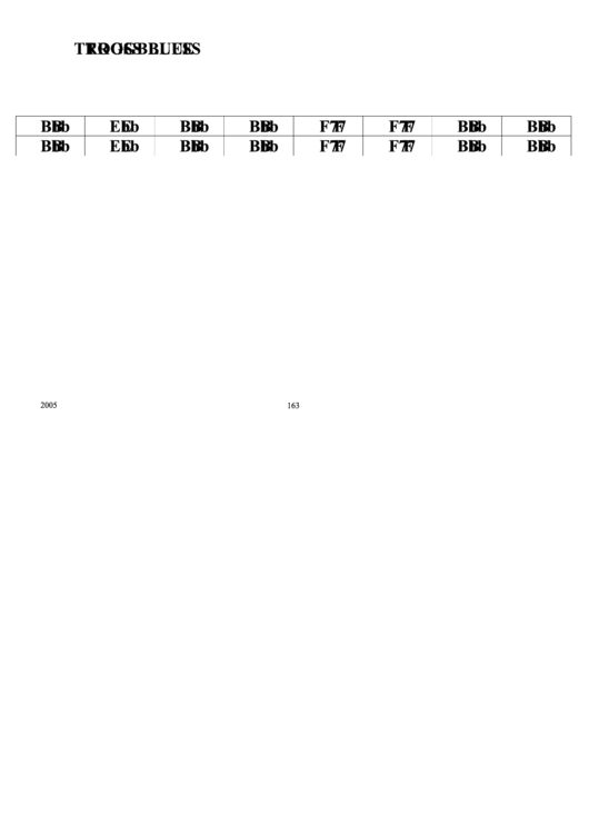 Jazz Chord Chart - Trogs Blues Printable pdf