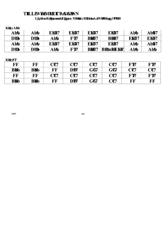 Tilll We Meet Again Chord Chart Printable pdf