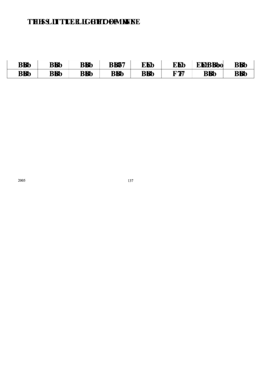 Thislittle Light Of Mine Chord Chart Printable pdf