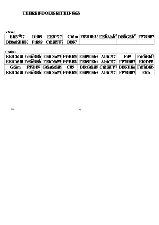 These Foolish Things Chord Chart Printable pdf