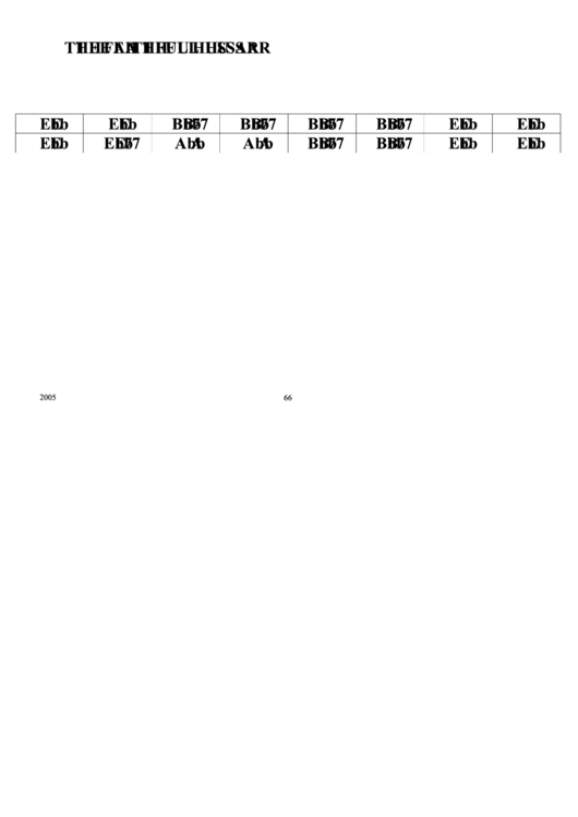 Jazz Chord Chart - The Faithful Hussar Printable pdf