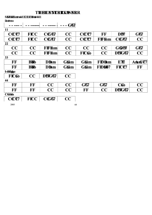 The Entertainer Chord Chart Printable pdf