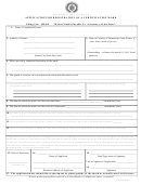 Application For Registration Of A Certification Mark - Connecticut Secretary Of The State