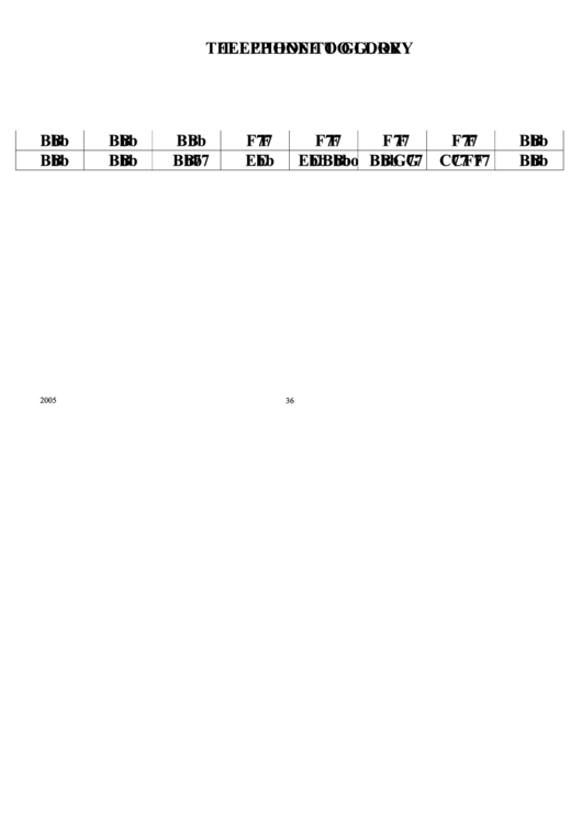 Telephone To Glory Chord Chart Printable pdf