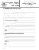 Form 635_0104 - Application For Amended Certificate Of Authority - Nonprofit - 2001