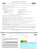 Form Fie-v - Financial Institution Excise Tax Payment Voucher - 2008