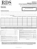 Schedule A - Deductions Worksheet - Rds Arizona Transaction Privilege And Use Tax - 2013