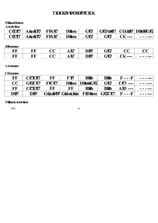 Take Your Pick Chord Chart Printable pdf