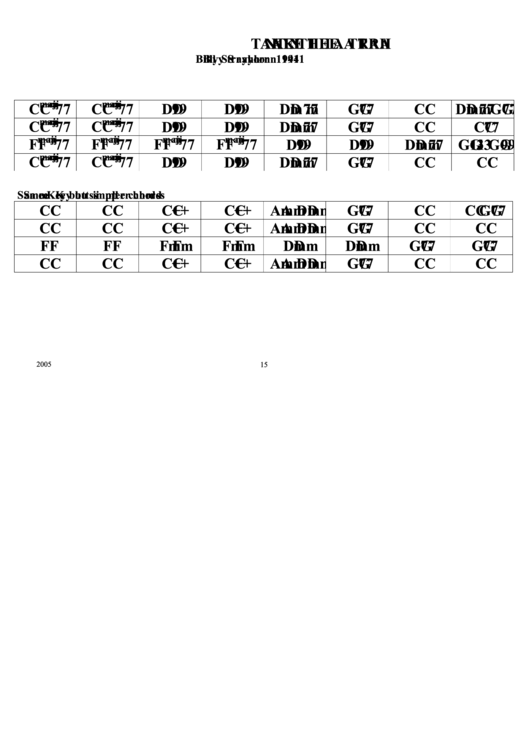 Take The A Train Chord Chart Printable pdf