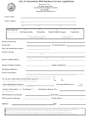Business License Application - City Of Alexandria - 2010