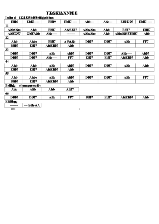 Tack Annie Chord Chart Printable pdf