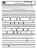 Form Tc-661 - Certificate Of Inspection Form - Utah State Tax Commission