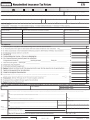 California Form 570 - Nonadmitted Insurance Tax Return