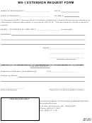 Form Ms-1 - Extension Request Form