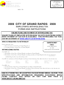Employer's Withholding Tax Forms And Instructions - Grand Rapids City Income Tax - 2009
