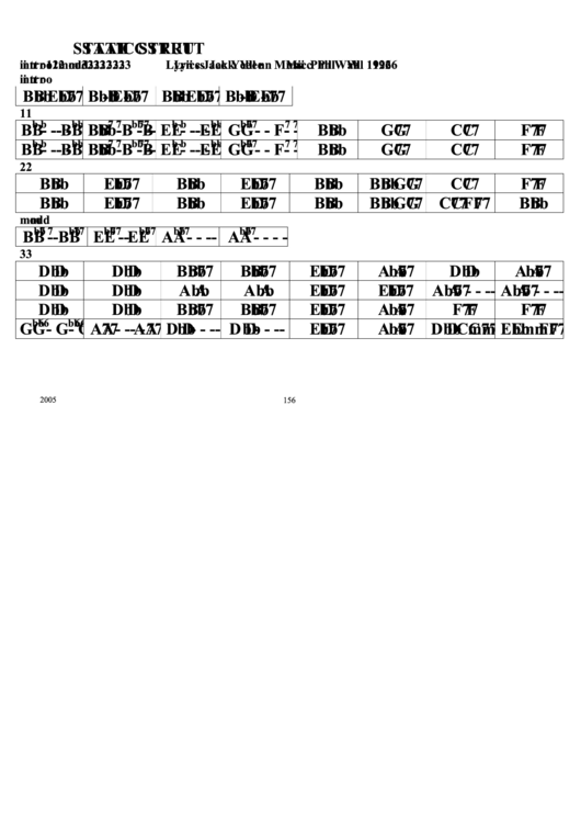 Static Strut Chord Chart Printable pdf