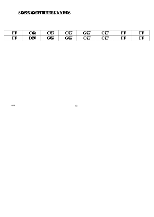 Song Of The Island Jazz Chord Chart Printable pdf