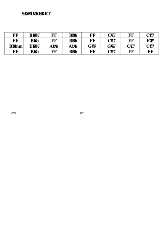 Somerset Chord Chart Printable pdf