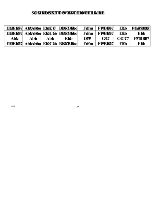 Someone To Watch Over Me Chord Chart Printable pdf