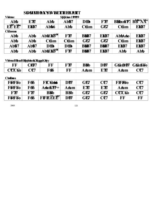 Someday Sweetheart Chord Chart Printable pdf